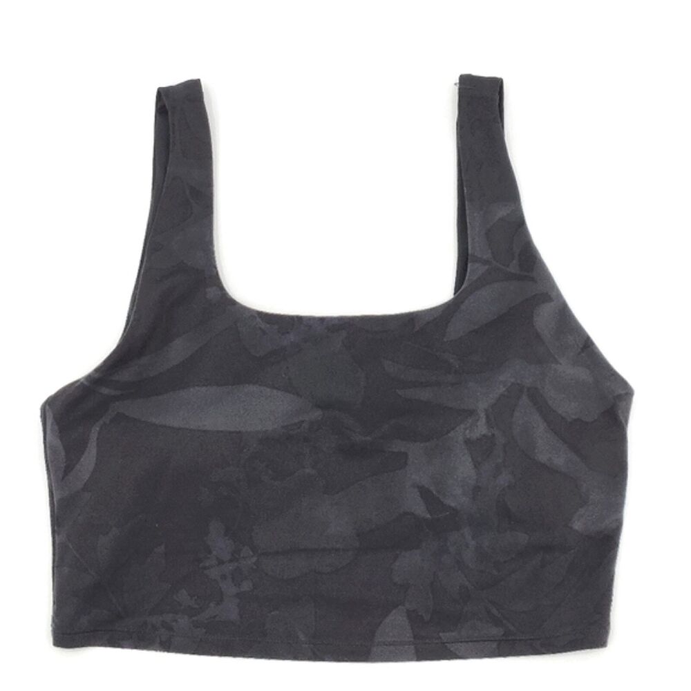 All in Motion Built-in Bra Support Cropped Tank Womens Extra Large XL Black Camo